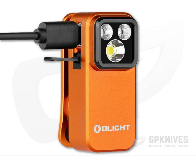 Olight Oclip Pro S - Orange Clip Light 600 Lumens