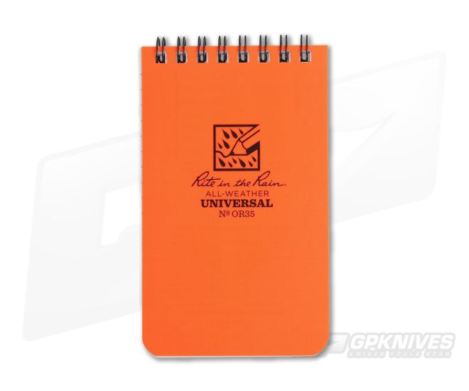 Rite In The Rain 3" x 5" All-Weather Notebook Orange - RTR-OR35