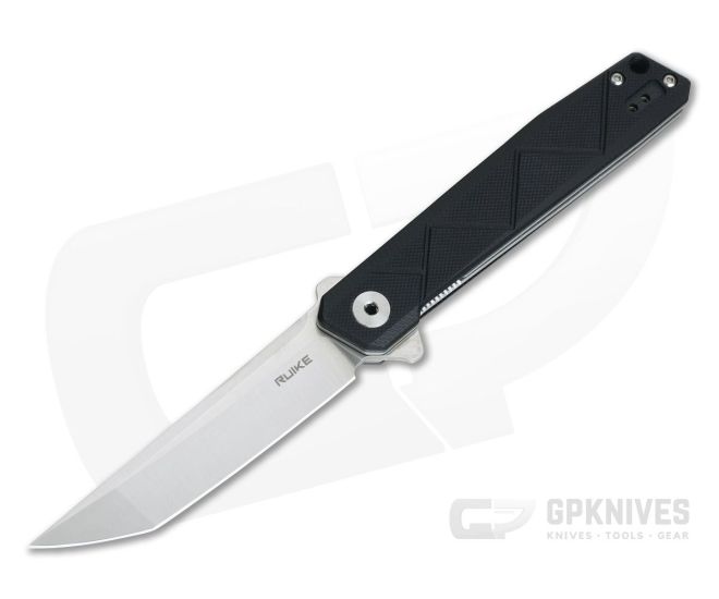 RUIKE P127-B Tanto 14C28N Black G10 Tactical Liner Lock Flipper - RU-P127-B
