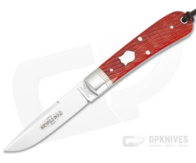 Northfield P74 Stingray Fixed Blade Red Licorice Jigged Bone - GEC-P74525-RLJB