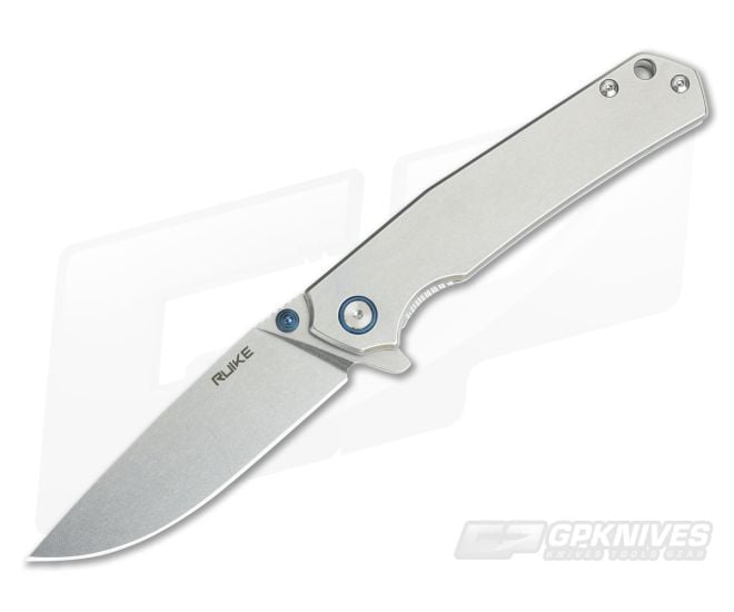 RUIKE P801-SF Stonewash 14c28n Stainless Steel Frame Lock Flipper - RU-P801-SF