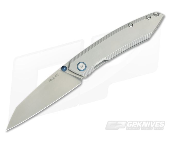 RUIKE P831-SF Stonewash 14c28n Wharncliffe Stainless Steel Frame Lock - RU-P831-SF