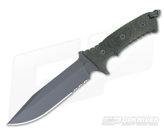 Chris Reeve Pacific Part Serrated Black KG Gun Kote Fixed - CRK-PAC-1001