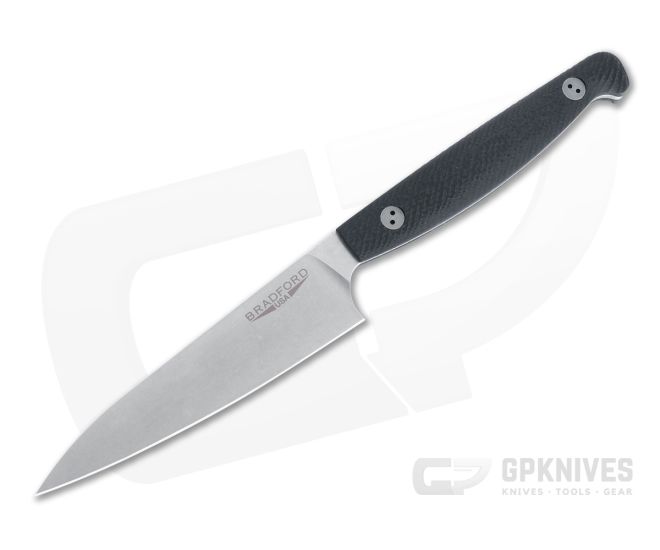 Bradford Knives Paring Knife Stonewashed M390 Micro Textured Black G10 Kitchen Knife - BK-PARING-M390