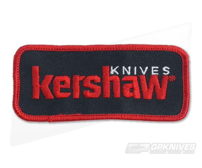 Kershaw Knives Logo Patch 3.5" x 1.5" - KS-PATCHKERLOGOBLKRED
