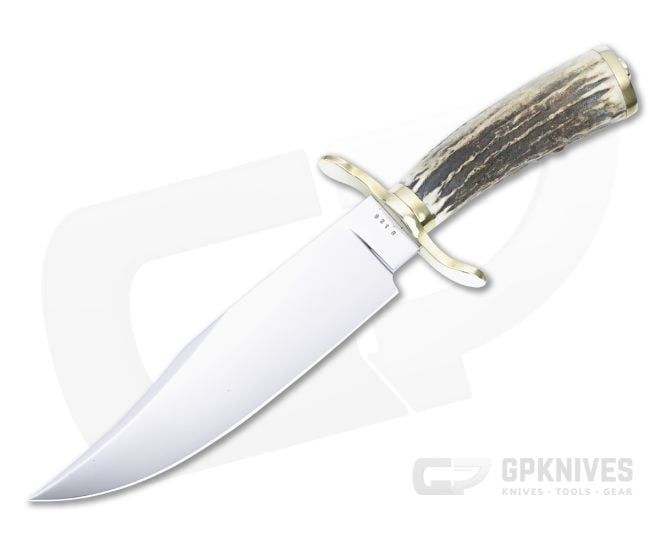 Steve Voorhis Custom Bowie Fixed Blade Stag Handle Polished PC001 - CU-PC001