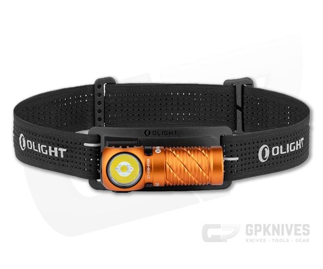 Olight Perun 3 Mini Orange (Cool White) 16340 Headlamp Right-Angle Flashlight - OL-PERUN-3-MINI-ORG