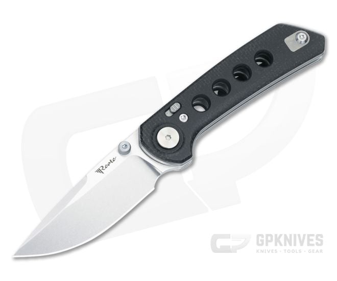 Reate PL-XT Pivot Lock Black Micarta Stonewashed Nitro-V - RK-PL-XT-BLK-SW