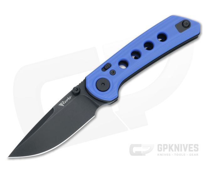 Reate PL-XT Pivot Lock Blue G10 Black PVD Nitro-V - RK-PL-XT-BLU-PVD