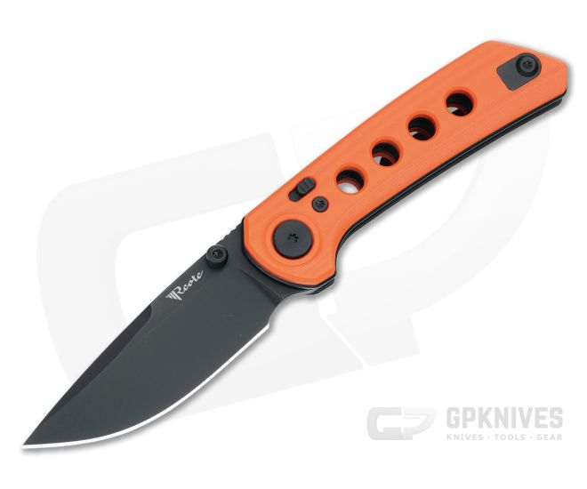Reate PL-XT Pivot Lock Orange G10 Black PVD Nitro-V - RK-PL-XT-ORG-PVD