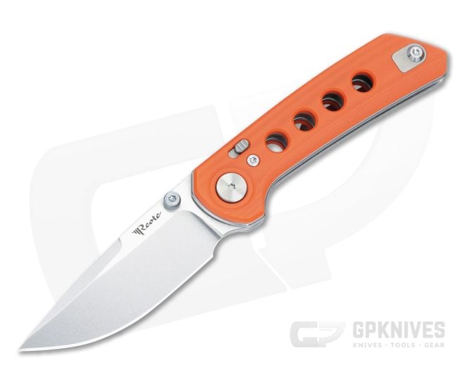 Reate PL-XT Pivot Lock Orange G10 Stonewashed Nitro-V - RK-PL-XT-ORG-SW