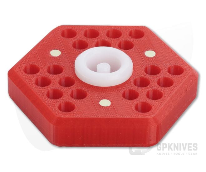 Audacious Concept Hex21 Desktop Tool Holder Red Polymer - AC-PLA-H21-RED