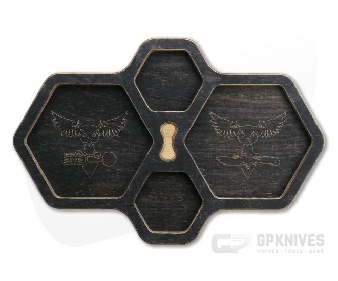 Audacious Concept HexTray Black Plywood EDC Organizer Tray - AC-PLY-HEX-BLK