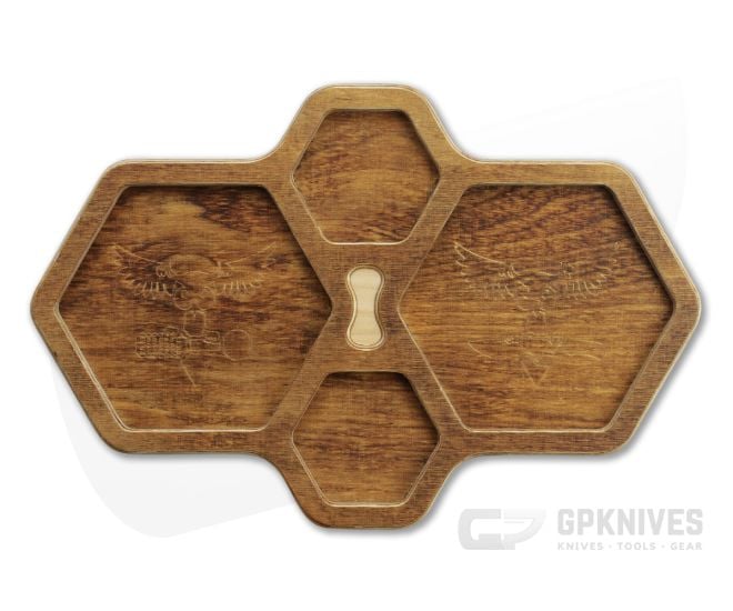Audacious Concept HexTray Brown Plywood EDC Organizer Tray - AC-PLY-HEX-BRN