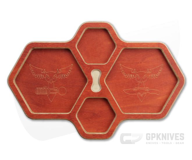 Audacious Concept HexTray Orange Plywood EDC Organizer Tray - AC-PLY-HEX-ORG