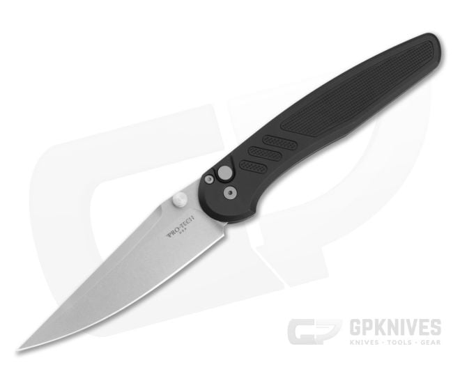 Protech Avalon Knurled Black Handle Stonewash Magnacut - PT-PN1101