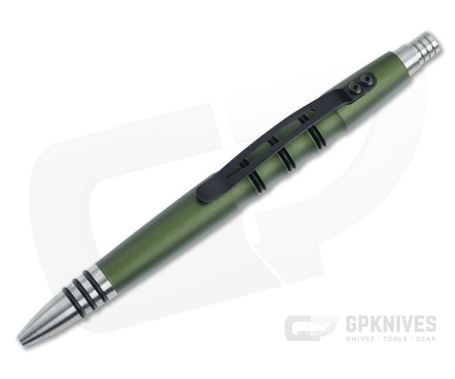 Tuff-Writer Precision Press Pen OD Green Aluminum Ink Pen - TW-PPP-AL-OD