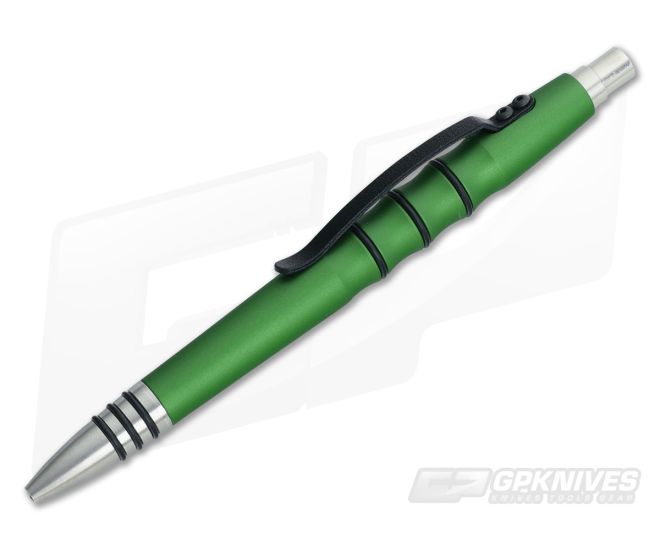 Tuff-Writer Precision Press Series Green Ink Pen - TW-PPP-AL-SAT-GRN