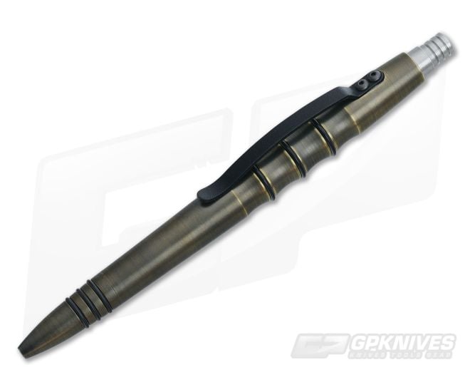 Tuff-Writer Precision Press Ink Pen Aged Brass - TW-PPP-BR-ANT