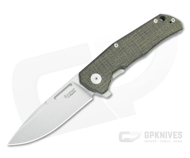LionSteel Q4ttro Burlap Micarta - LS-Q4-BGR