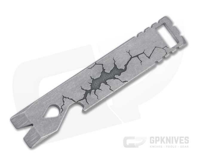 Qerim 37 V4 Worker Titanium Pry Tool Stonewashed San Andreas Engraved 016 - QRM-016