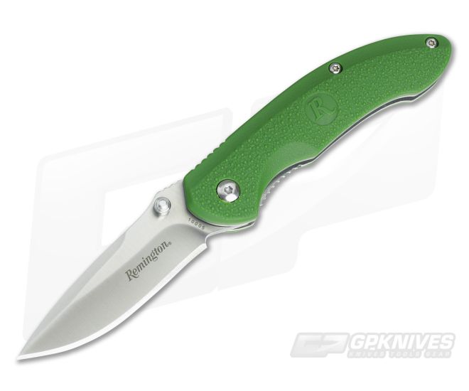 Remington Sportsman Drop Point Folding Knife Green Zytel R10005 - RM-R10005
