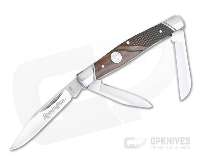 Remington Heritage Series Medium Stockman Wood Handled Slip Joint R40013BR - RM-R40013BR