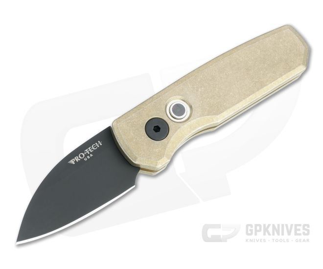 Protech Runt 5 Wharncliffe DLC 20CV Bronze Aluminum Automatic R5112 - PT-R5112