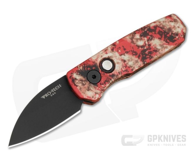Protech Runt 5 Auto Crimson Tiger Camo DLC Wharncliffe - PT-R5303-CTC