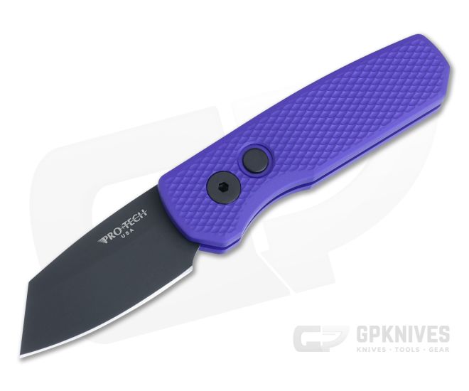 Protech Runt 5 Automatic Textured Purple Aluminum DLC MagnaCut Reverse Tanto R5406-PURPLE - PT-R5406-PURPLE