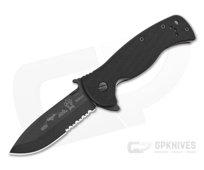 Emerson RangeMaster Sheepdog SpearPoint Flipper Black Part Serrated - EM-RANGESPEAR-BTS-ST