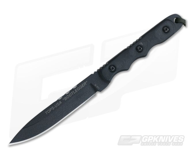 TOPS Ranger Bootlegger Black G10 with Leg Strap - TP-RBL01