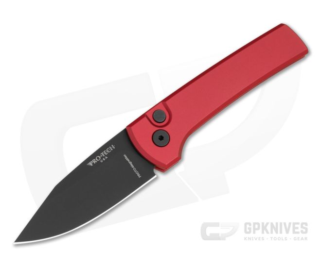 Protech Scapegoat Auto Red Handle Black MagnaMax - PT-RCS1103-RED