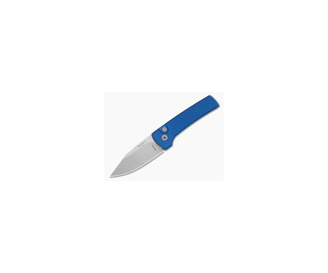 Protech Scapegoat Compact Blue Aluminum Stonewash MagnaMax Clip Point Automatic Knife (3.15") RCS1105-BLUE - PT-RCS1105-BLUE