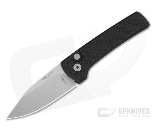 Protech Scapegoat Compact Black Carbide Textured Aluminum MagnaMax Stonewash Automatic Knife (3.15" Blade) RCS1105 - PT-RCS1105