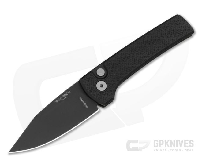 Protech Scapegoat Compact Black Aluminum DLC Black MagnaMax Clip Point Automatic Knife (3.15") RCS1106 - PT-RCS1106