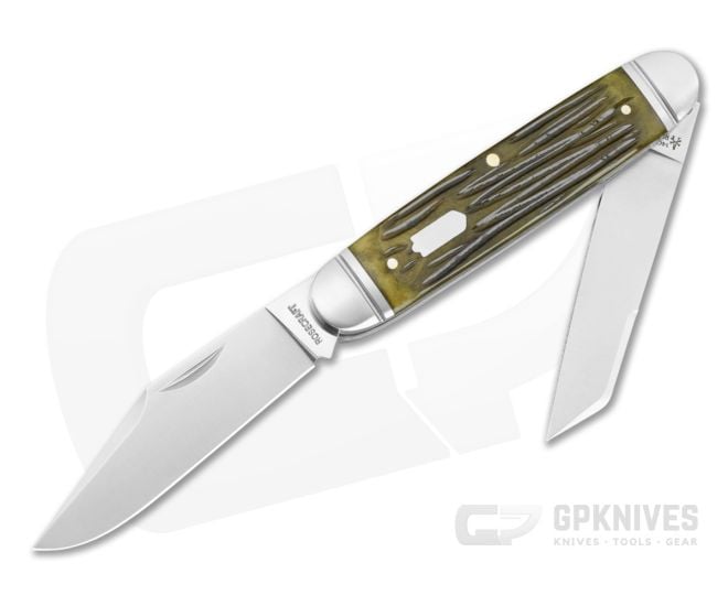 RoseCraft Briarpatch Jack Vintage Jigged Bone 14C28N Stainless Two-Blade Pocket Knife (4.00" Closed) RCT012-VJB - RCB-RCT012-VJB
