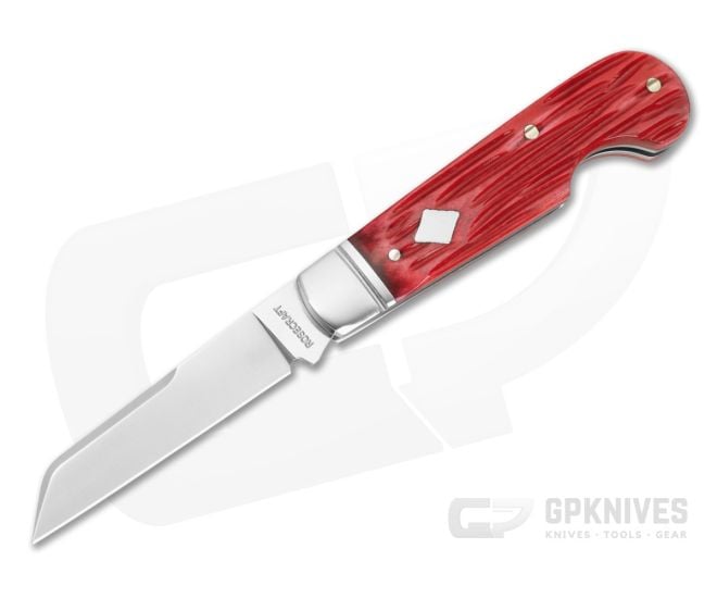 RoseCraft Elk River Easy Open Jack Vintage Red Jigged Bone 14C28N Lambsfoot Slip Joint Folding Knife (3.50" Closed) RCT027-RJB - RCB-RCT027-RJB