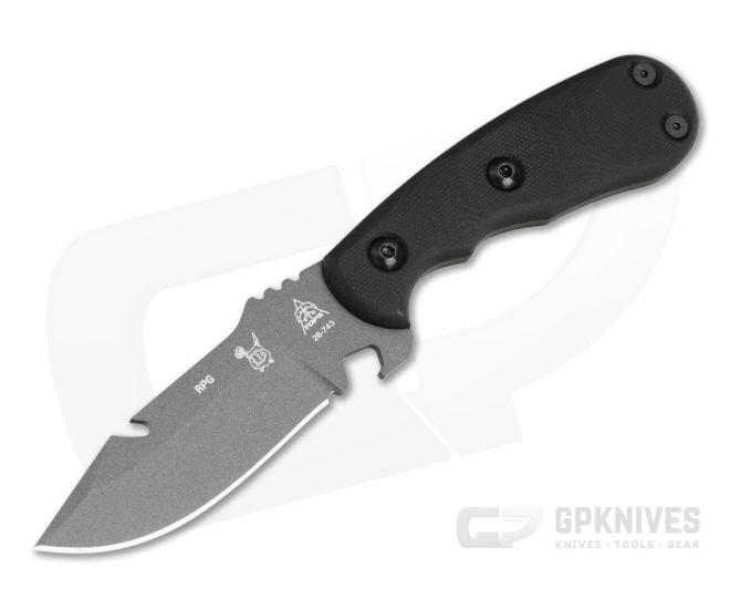 TOPS RPG Road Pup Goyo Black G10 1095 Fixed Blade Knife (3.50" Blade) RPG-01 - TP-RPG-01