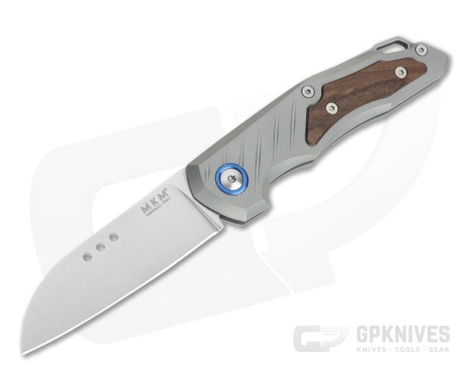 MKM Mikita Root Anso M390 Santos Wood Inlaid Titanium Slip Joint Folder RT-ST - MKM-RT-ST