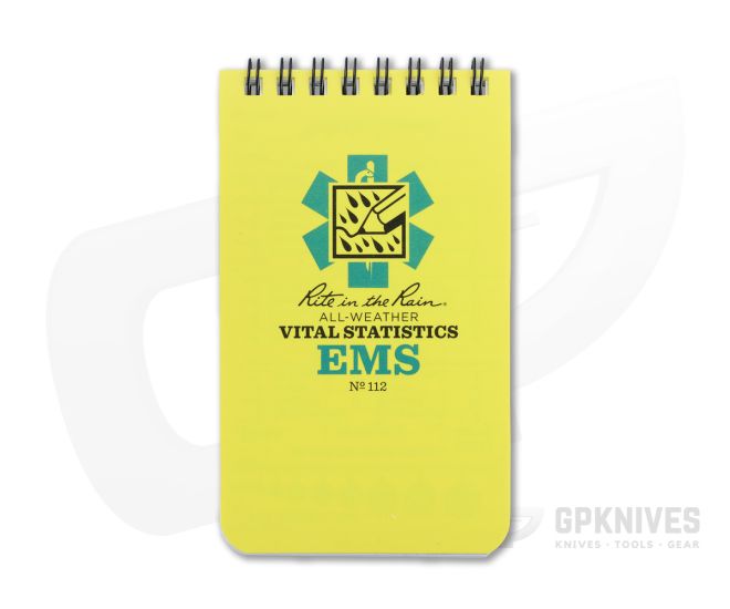 Rite In The Rain No. 112 EMS Vital Stats Form 3 x 5" All-Weather Notebook - RTR-112