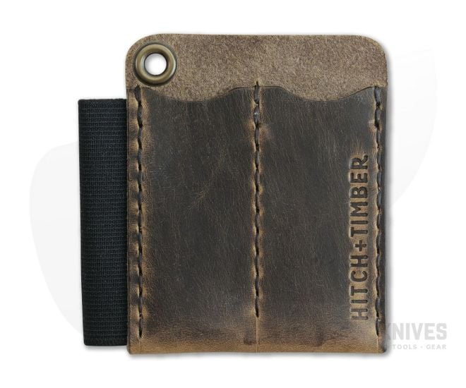 Hitch & Timber Runt 2.0 Card Holder Crazy Horse Leather EDC Slip & Pen Holder - HT-RUNT-2-CARD-CH