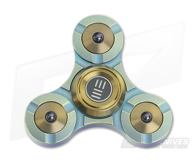 WE Knife Co S02B Titanium Fidget Spinner Bronze-Blue - WE-S02B