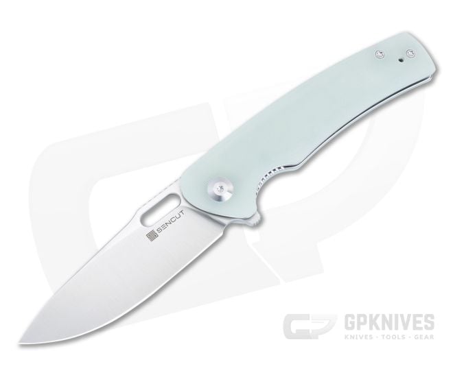 Sencut Vesperon Liner Lock Flipper Natural G10 Handles Satin Drop Point Blade S20065-2 - SC-S20065-2