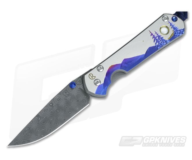 Chris Reeve Small Sebenza 21 Nichols Damascus Night Sky with Shooting Star and MOP - CRK-S21-1058-03