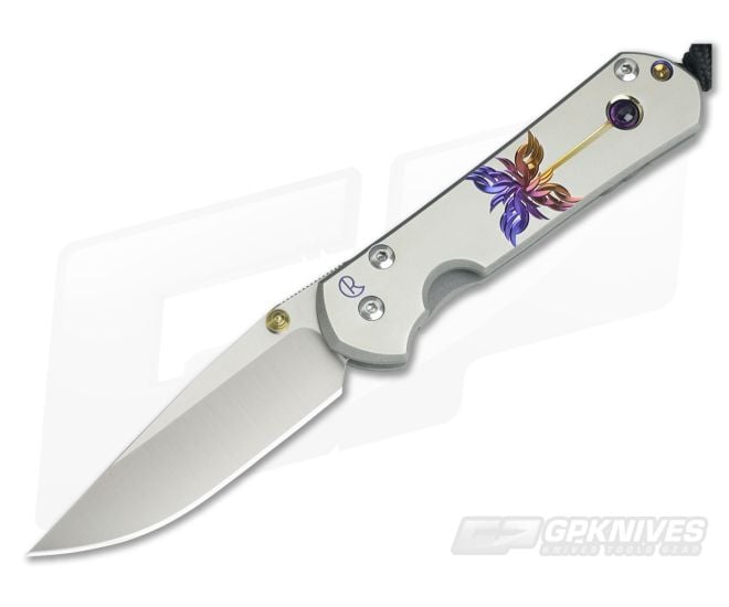 Chris Reeve Small Sebenza 21 Unique Graphic with Amethyst - CRK-S21-1060-004