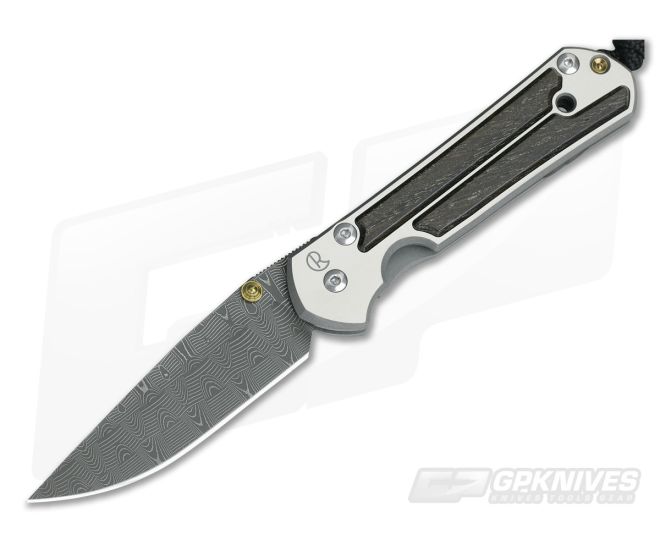 Chris Reeve Damascus Small Sebenza 21 Bog Oak Wood - CRK-S21-1084