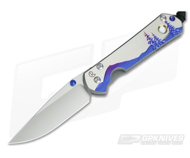 Chris Reeve Small Sebenza 21 S35VN Night Sky with Mother of Pearl Cabochon - CRK-S21-1112-03