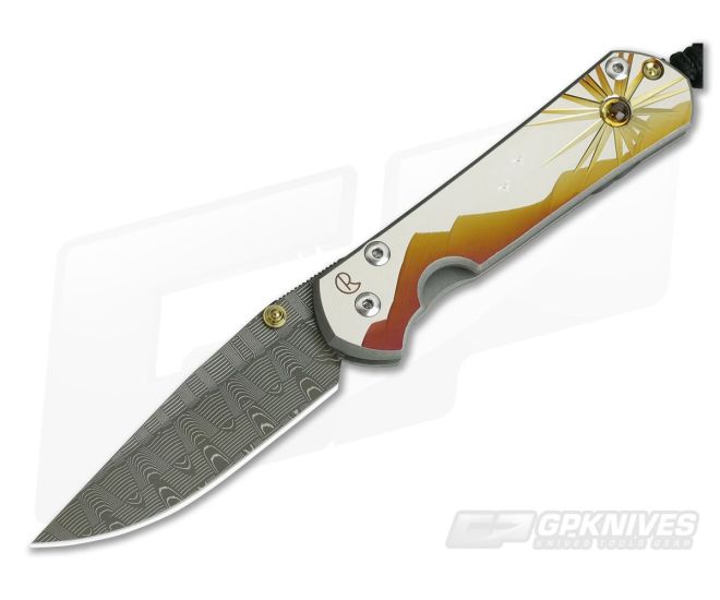 Chris Reeve Small Sebenza 21 Basketweave Damascus Morning Sun Unique Citrine S21-1114 - CRK-S21-1114
