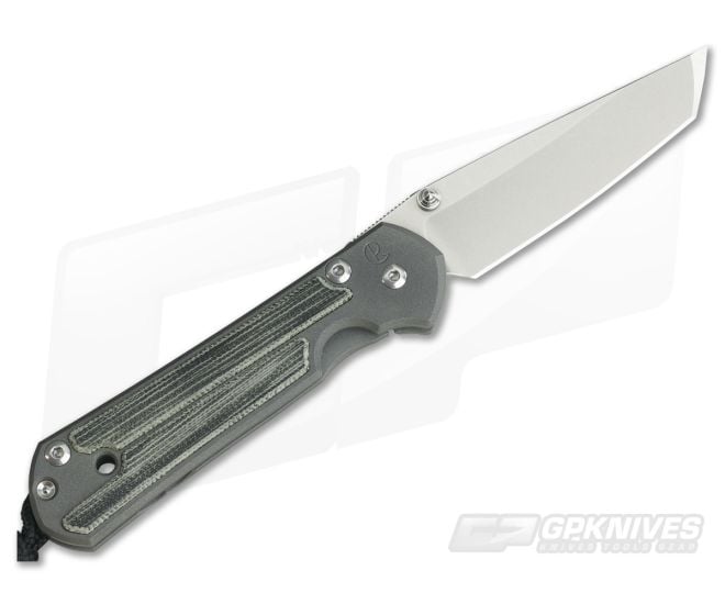 Chris Reeve Small Sebenza 21 Left Handed Tanto Black Canvas Micarta Inlays - CRK-S21-1151
